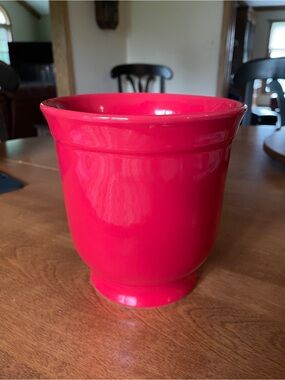 Smith & Hawken Ceramic Pot, Red, Like New Condition